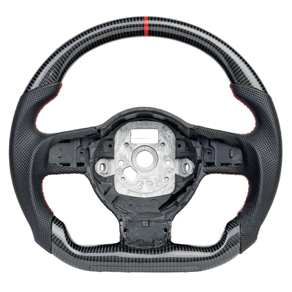 3-Spoke Flat-Bottom Steering Wheel Fits 2009-2012  TT & R8 Car Modification