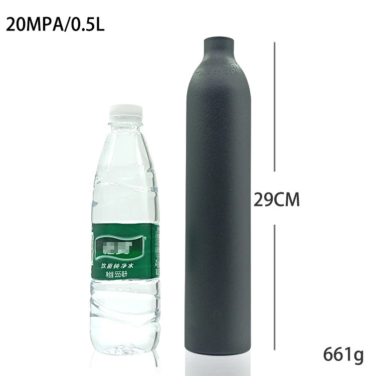 High Pressure Aluminum Bottle, Thick Gas Cylinder, 20MPA, 0.35L, 0.5L