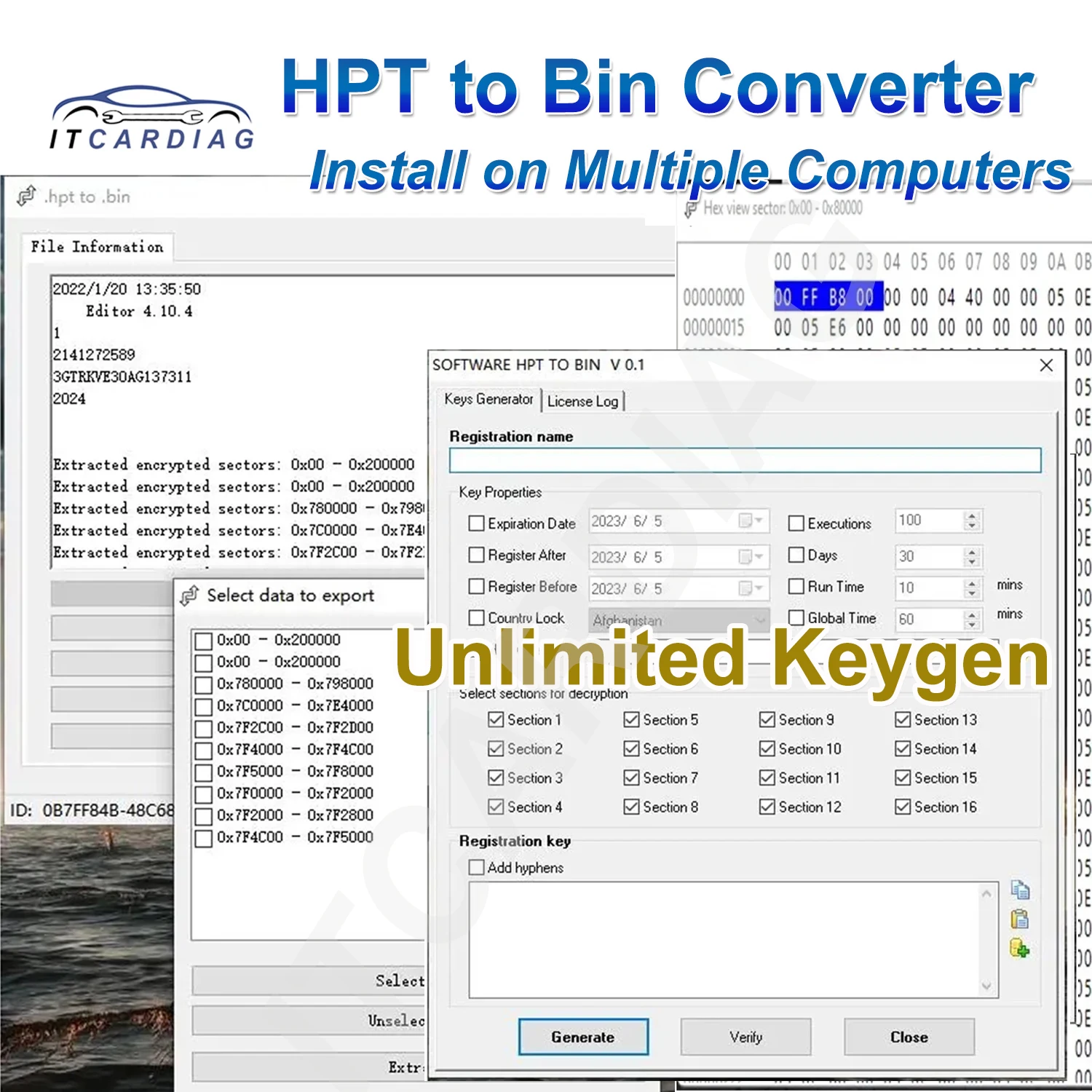 

hpt to bin Converter With Unlimited Keygen Compare Genuine and Modified Files Unlock Tuner Unlock Hpt Raw Edit for Multi Laptop