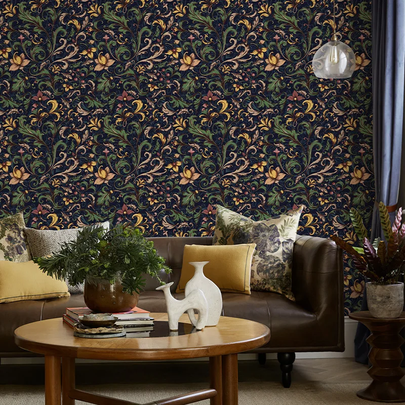 Modern Peel and Stick Wallpapers Barok zelfklevend behang Vintage bloemen verwijderbaar contactpapier voor kastladen