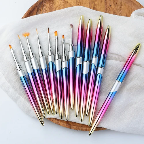 Imagen 2 del producto Pincel acrílico para manicura, Gel UV para extensión de uñas, pintura, dibujo, delineador, 1 unidad