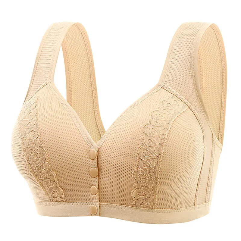 Women's Four Seasons Soft and Comfortable Seamless Breathable Front Buckle Storage Underwear Breathable Ultra Thin Tank Top Bra