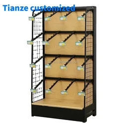 [Customized]Tool Grocery Black Pegboard Spinner Paint Display Racks And Stands Hardware Store