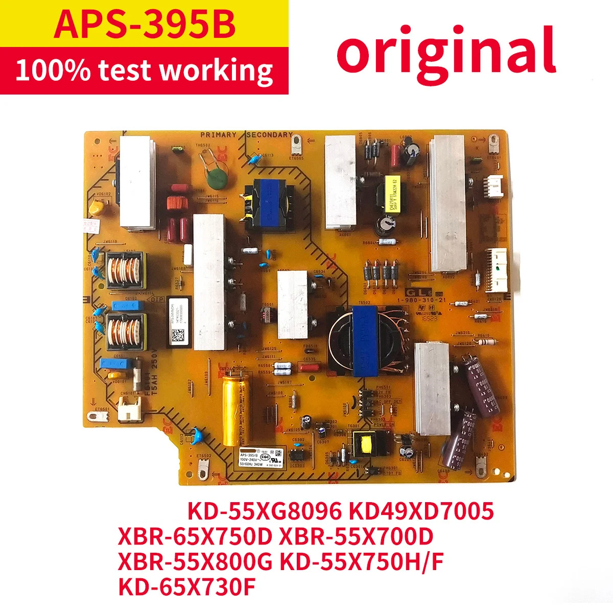 Test Work Power Board APS-395B 14763321 1-474-633-23 for KD-55XG8096 KD49XD7005 XBR-65X750D XBR-55X700D XBR-55X800G
