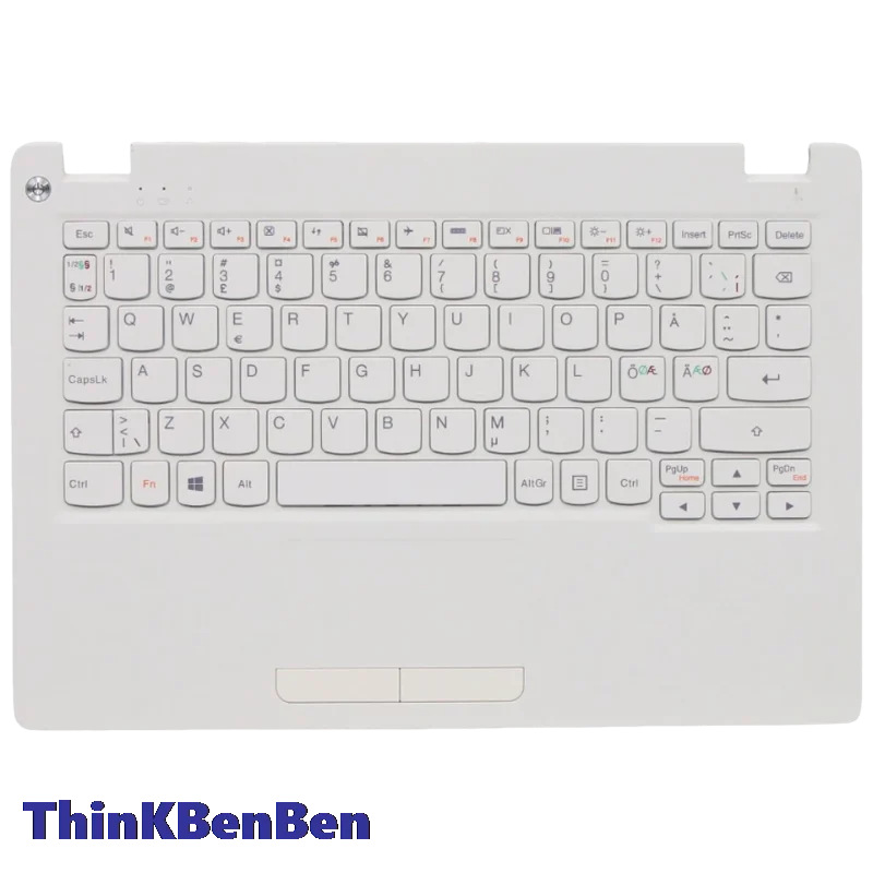 NDC Nordic White Keyboard Upper Case Palmrest Shell Cover For Lenovo Ideapad 110S 11 11IBR 5CB0M53710