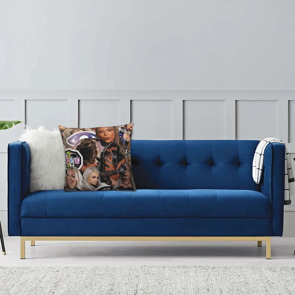 Liv Morgan Square Pillowcase Pillow Cover Cushion Throw Pillow for Home Sofa Living Room