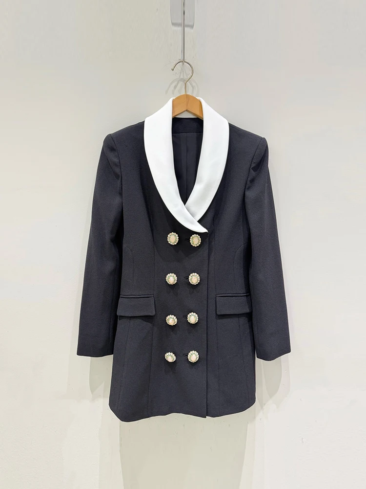 Spring Summer Fashion Office Lady Black Sexy Mini Pencil Dress Women's Turn-down Collar Geometric Patchwork Long Sleeve Dresses