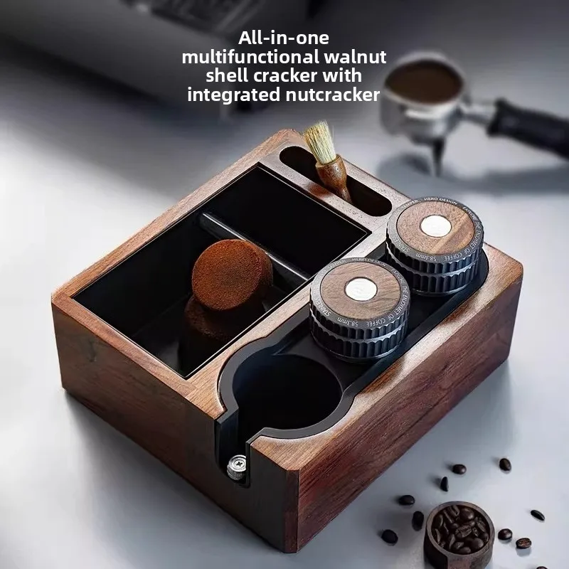 Powder Press Base Walnut Knock Slag Box Coffee Machine Accessories Powder Press Base Shelf