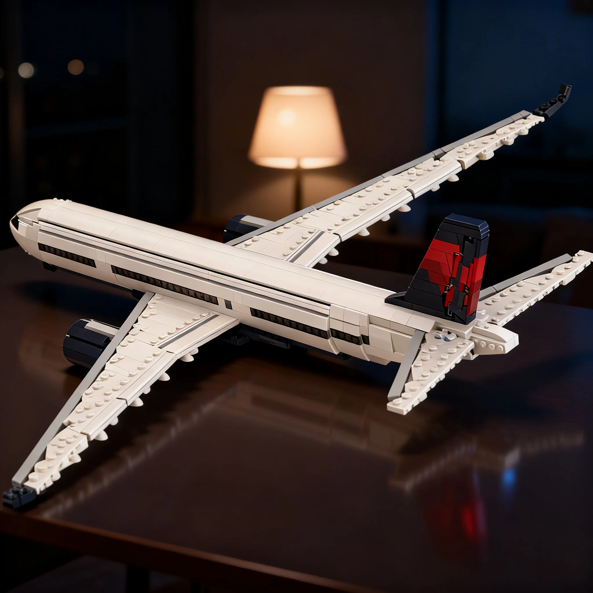 1742pcs MOC Promotional Airlines Airbuss A330-900neo - Delta Livery 1 100 Model Building Blocks Christmas Gift Toys Architecture