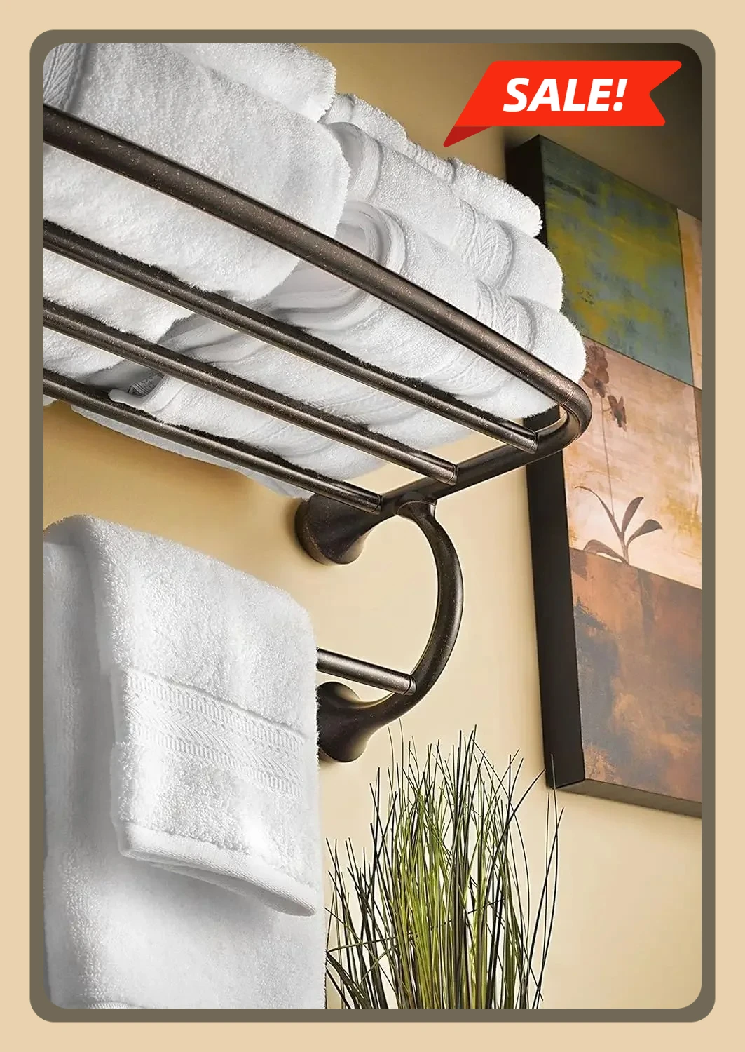 

24-дюймовая YB2894CH Eva с вешалкой для полотенец, хромированная широкая полка для полотенец в гостиничном стиле, чехол для зубной щетки, аксессуары для спальни