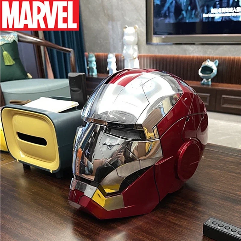 

Новинка Marvel Железный человек 1:1 Косплей Mk5 шлем автокинг голос дистанционное управление автоматическая Маска светодиодная фигурка экшн подарок на день Святого Валентина