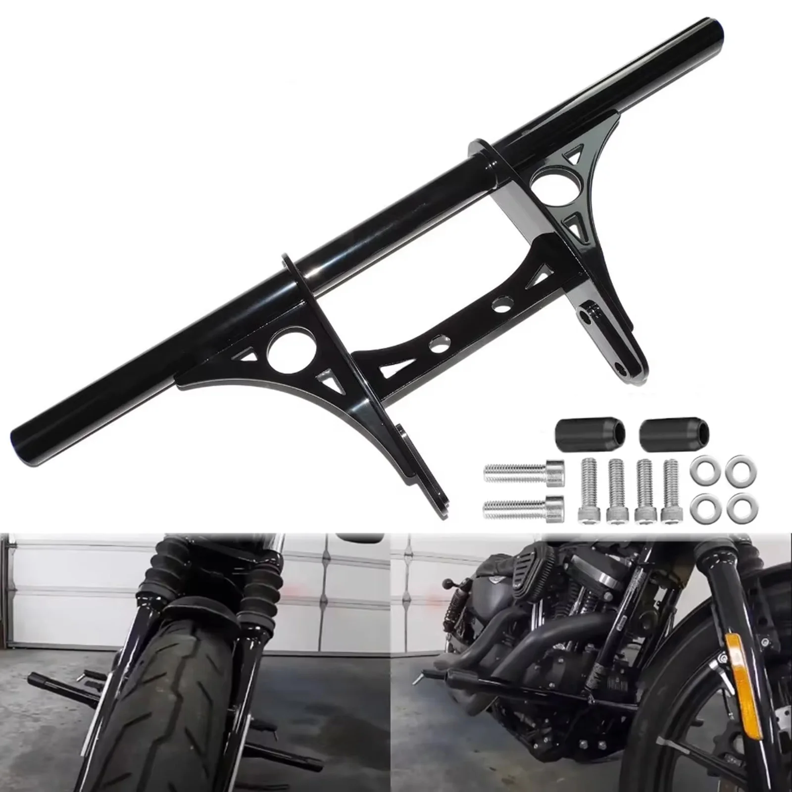 Motorcycle Front Highway Engine Guard Crash Bar Steel Falling Protection For Harley Sportster XL883 1200 Iron Custom 2004-2025