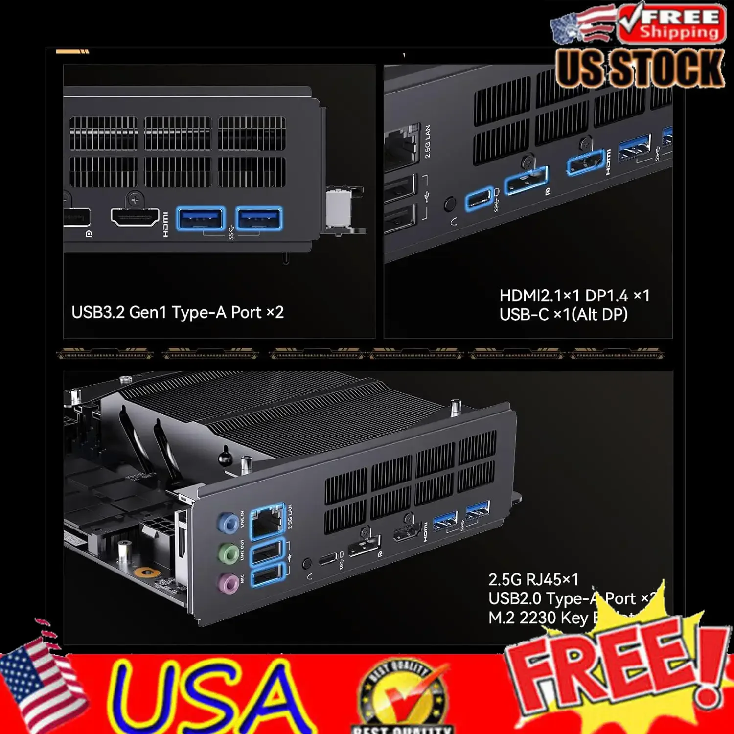 Christmas Deal-Motherboard BD795i SE Mini ITX NAS Motherboard, AMD Ryzen 9 7945HX, 16 C/32 T,PCIe 5.0 x16 Slot, Dual PCIe4.0 M.2