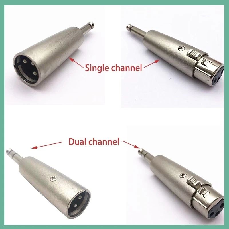 6.5mm Revolving Male Or Female Dual Channel Single Channel Three Section Tail 3-pin Plug Card Dragon Male All Metal Adapter E3