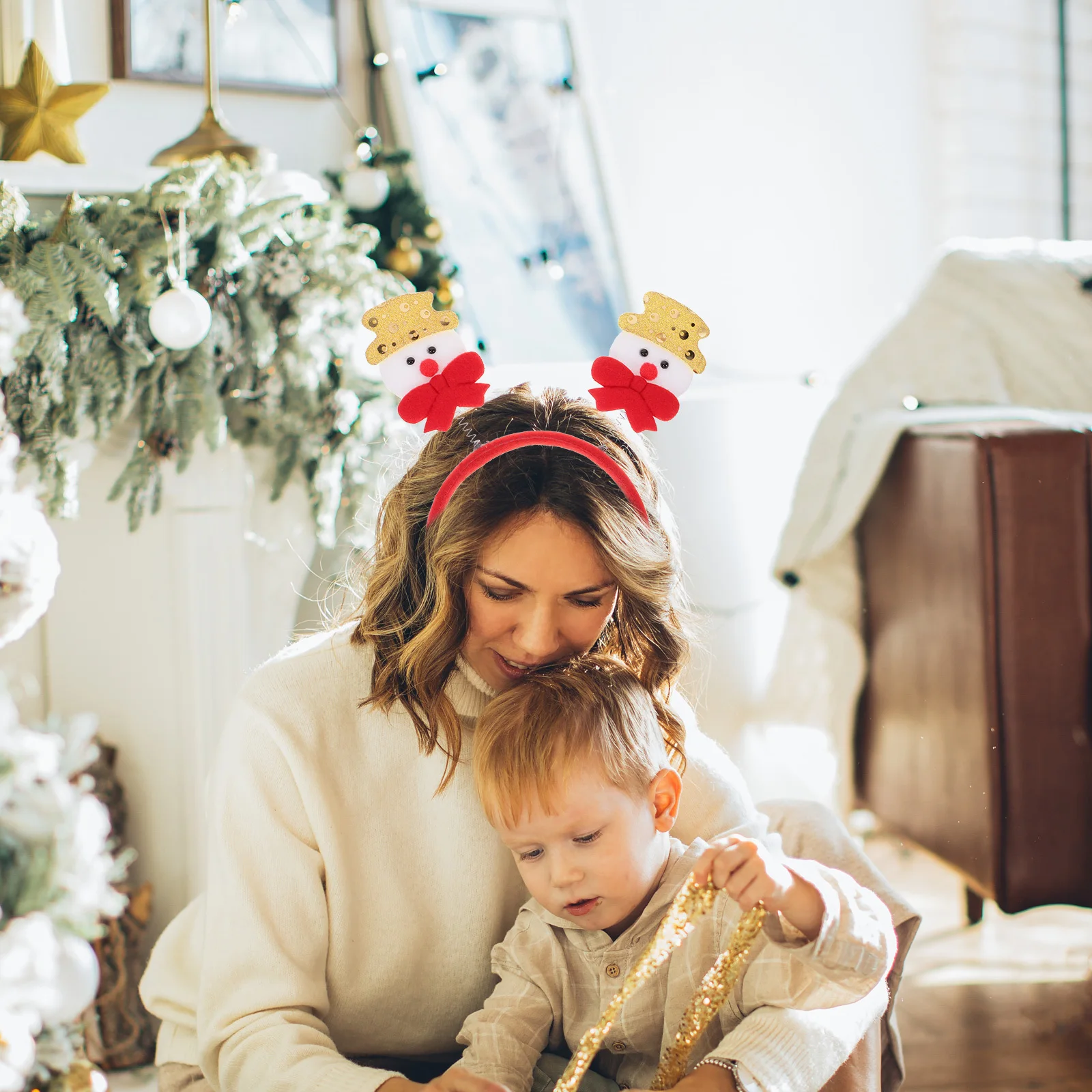 

Christmas Headband Snowman Xmas Party Hair Accessories Holiday Festival Decor For Women Photography Prop