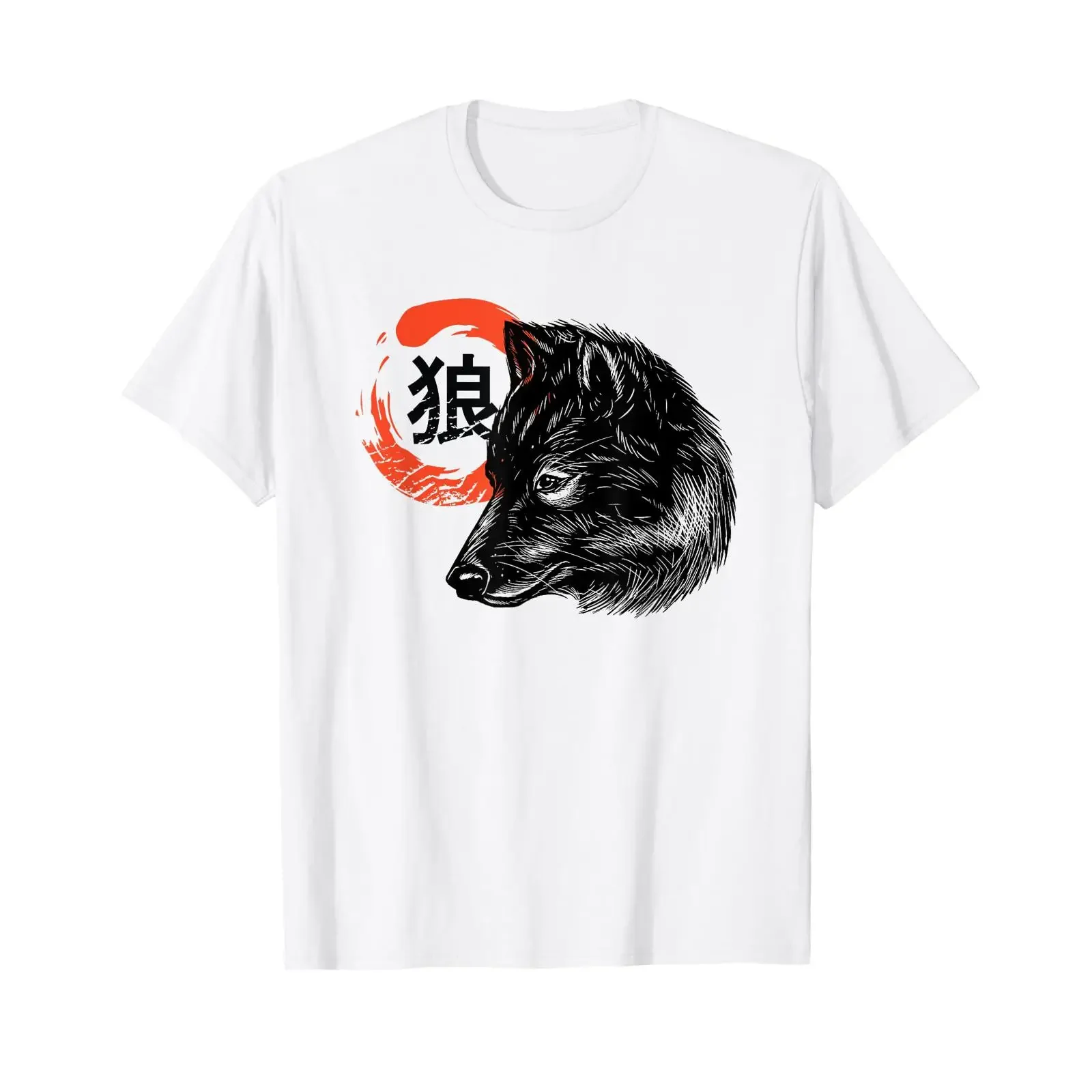 Ladder Wilder Wolf Wildlife T Shirt White s vintage Washed homme Casual Slightly streetwear fashion Versatile Comfortable
