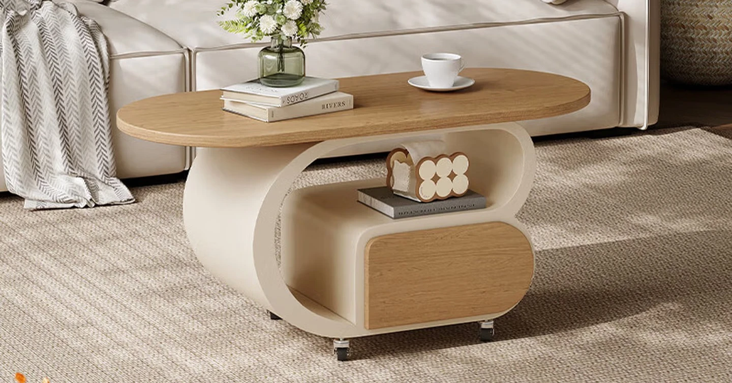 

Modern living room Home hall Movable coffee table Small apartment Side sofa