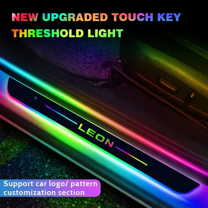 Customized For FR LEON IBIZA Arona Ateca Mii Toledo AROSA Car Door Sill Light LED Welcome Pedal Threshold Lamp