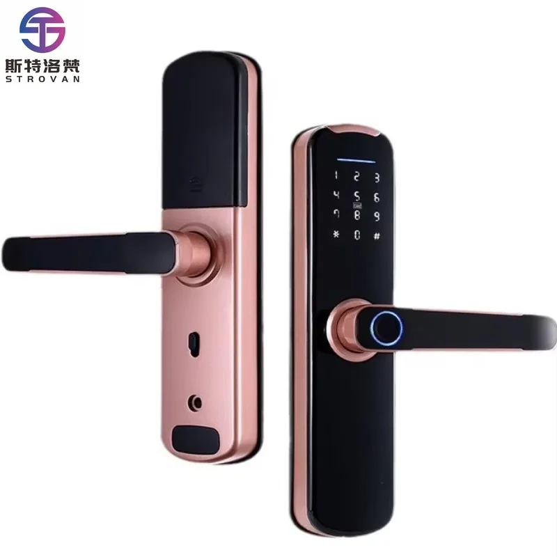 

Smart Wood Door Lock with Fingerprint & App Control Bluetooth-enabled Digital Intelligent Fechadura for Home Use