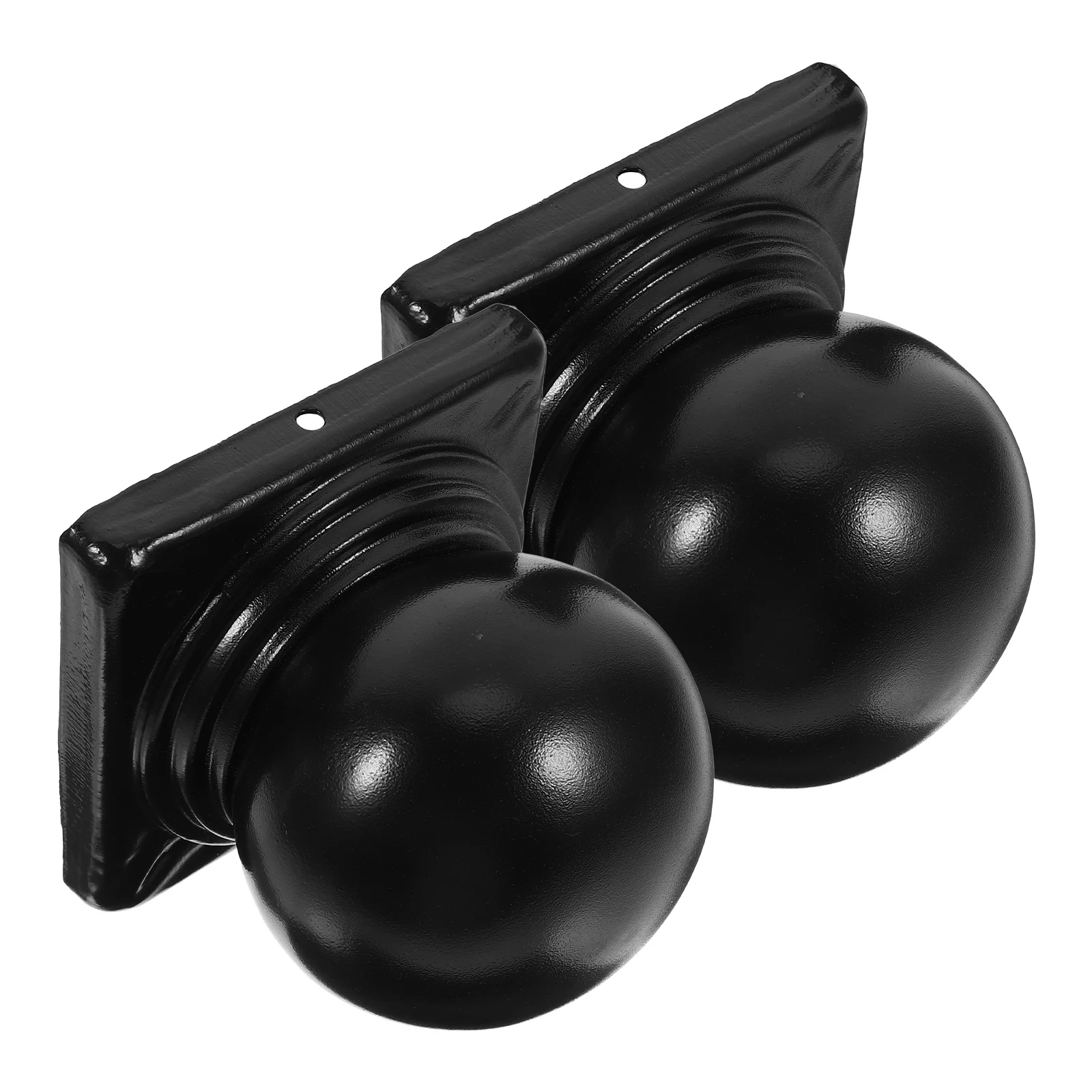 

2Pcs Practical Black Cap Fence Caps Decorative Outdoor Finials Garden Yard Post Topper Accessories