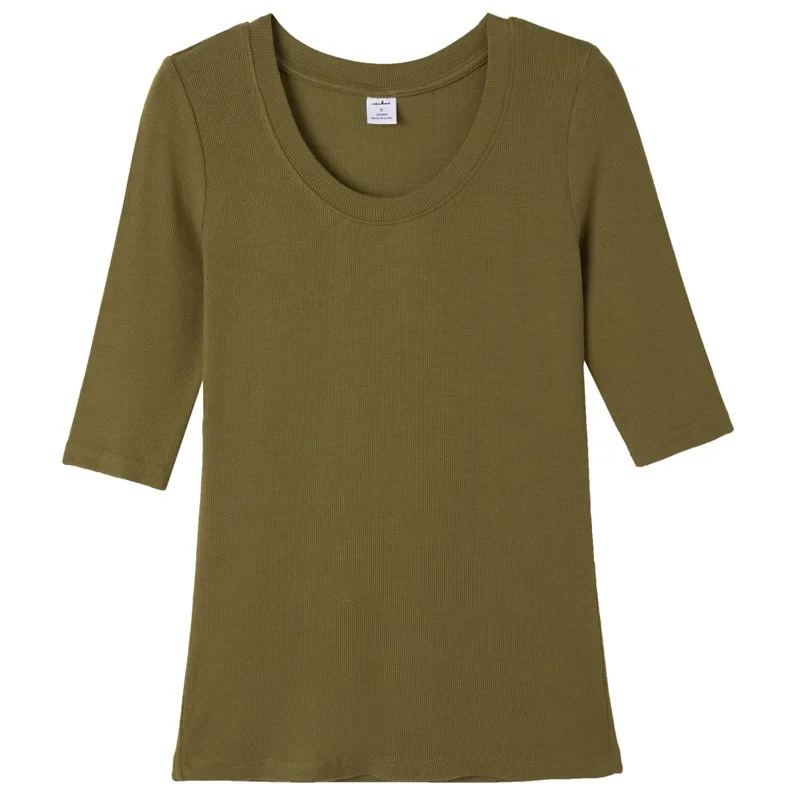 MRMT 2025 Brand New Women's T Shirt Mid-Sleeved T-Shirt For Female Slim And Round-Neck Undershirt Women Tops Solid Color Tshirt - Image 2