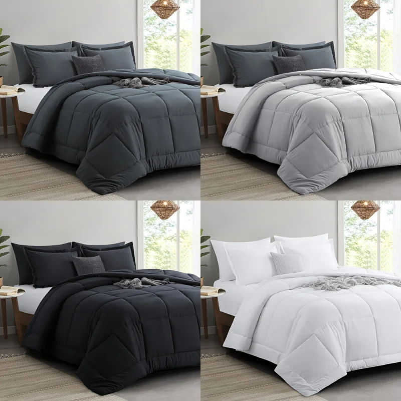 1 Super Soft Brushed 95 Gram Fabric Duvet Lining - Simple Solid Color Quilting Design，Machine Washable，Four Seasons Comfortable