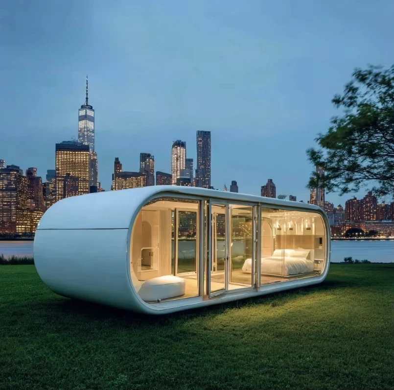 ti- Camping Space Capsule Modern Sleep Container House Home Easy Installation Home Outdoor Prefab Sleep Hotel Space Capsule%
