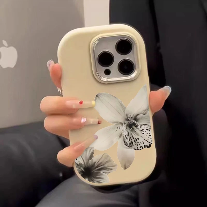 ホワイトフローラル柄スマホケース Honor X9C/X9/X7/X7C/300/200 Pro/100/90/Magic 7/6/4 Lite用 耐衝撃バンパーカバー