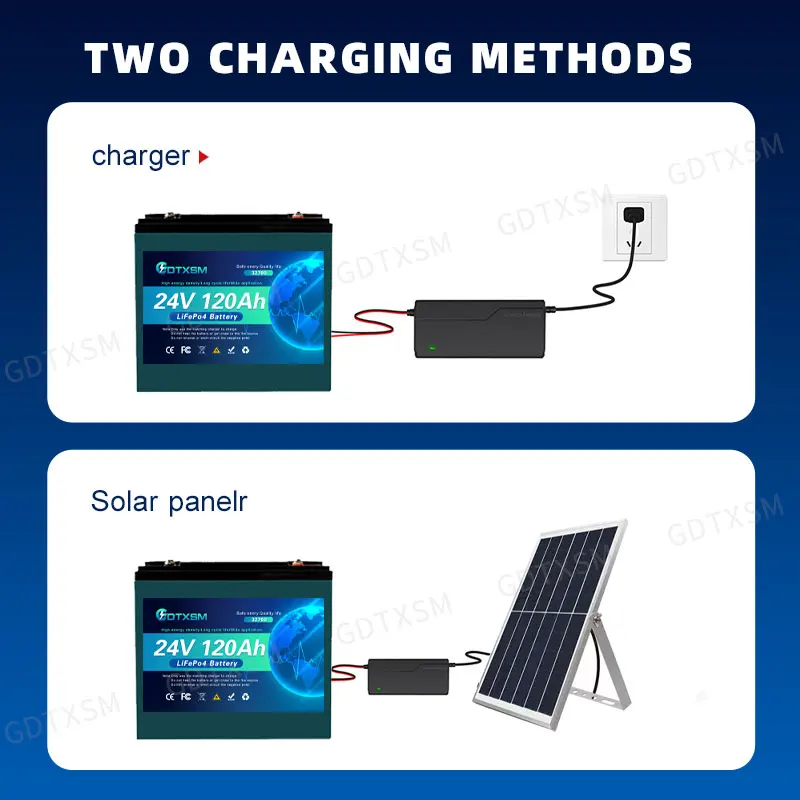 

LiFePO4 32700 100AH 120AH 24V battery has 100msrv rechargeable Ferrous lithium phosphate solar off-grid battery LED.