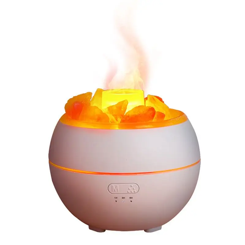 AEE4-Salt Stone LED Light Humidifier USB Aromatherapy Night Light Mist Air Humidifier For Bedroom Home Desktop Office