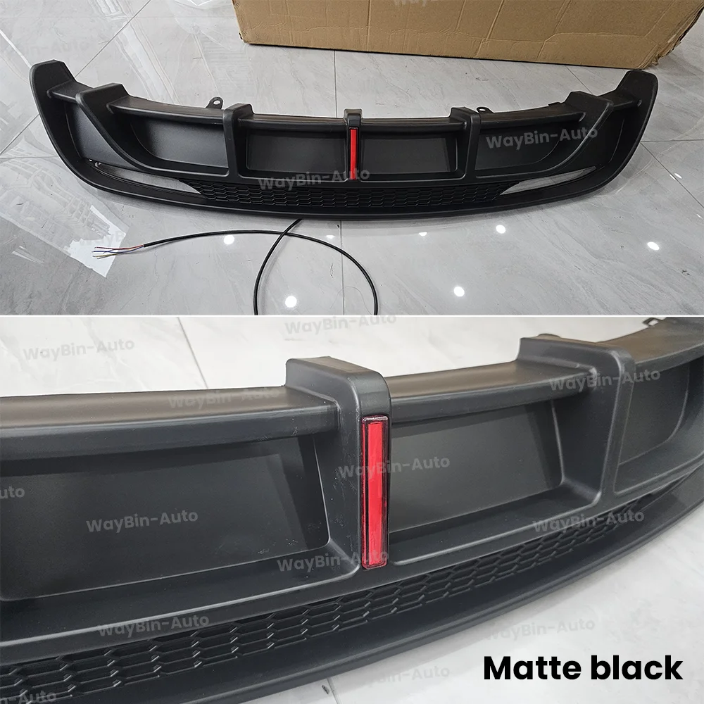 For Tesla Model 3 Highland 2024 Beetle Body Kits Bumper lip Rear Diffuser with Pilot Light Glossy Black Carbon Tesla Tuning Part