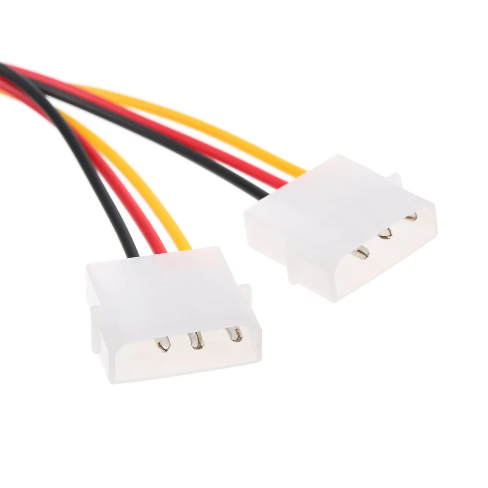Dual 4Pin IDE Molex Male to 6Pin Male Power Extension Cable 17cm for Graphics Card BTC Miner PC Computer Power Cord Adapter