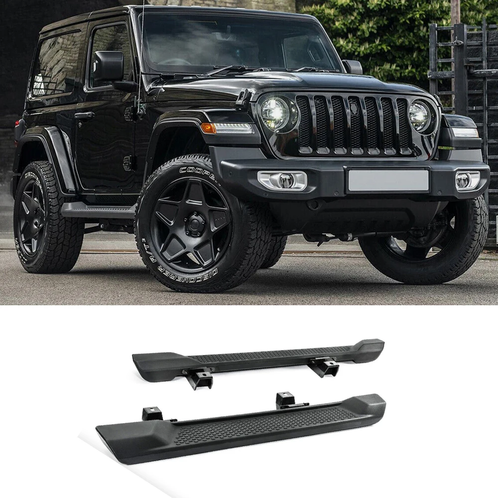 Running Boards for Jeep Wrangler JL 2018-2023 2 Door Black Side Step Offroad Modified Parts