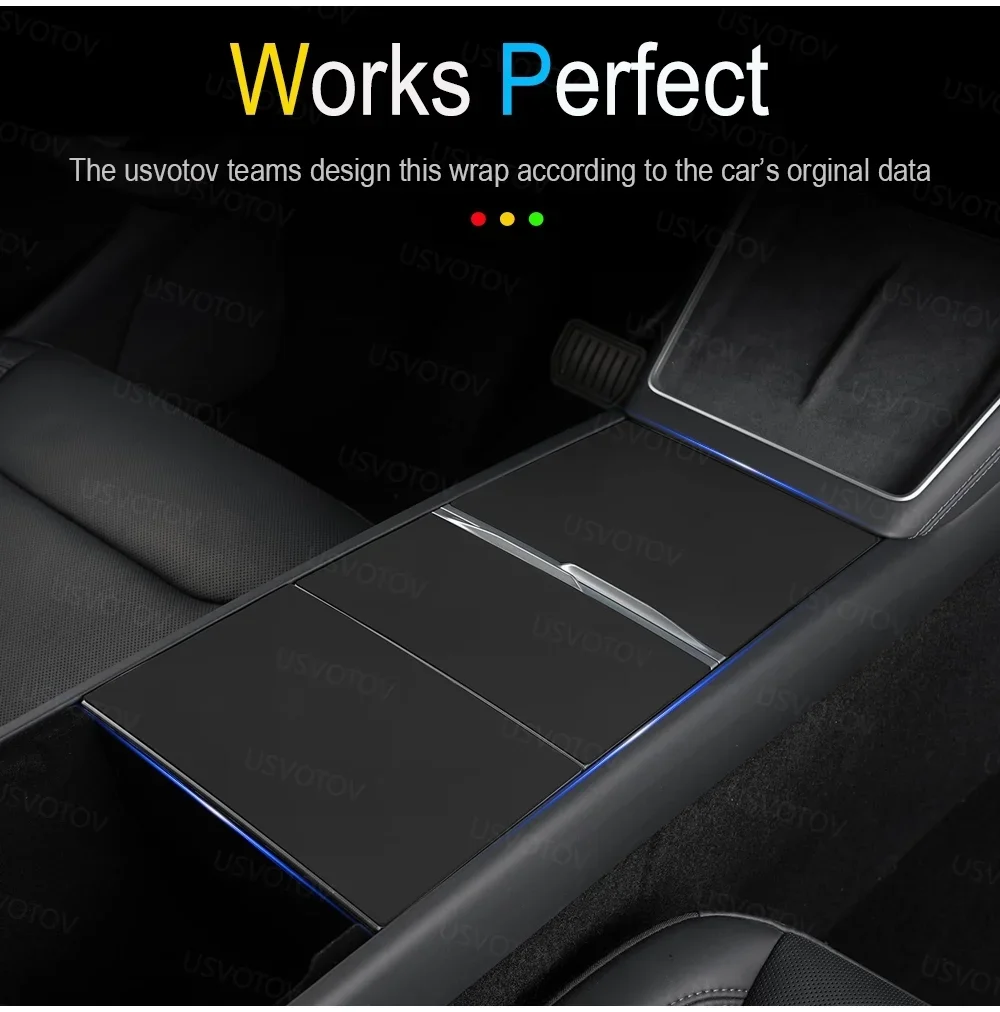 Mittelkonsolen-Organizer-Ablage für Tesla Model 3 YL Y Juniper 2026 2025 Mittelkonsole Aufkleber Armlehnen-Aufbewahrungsbox – Detail 8