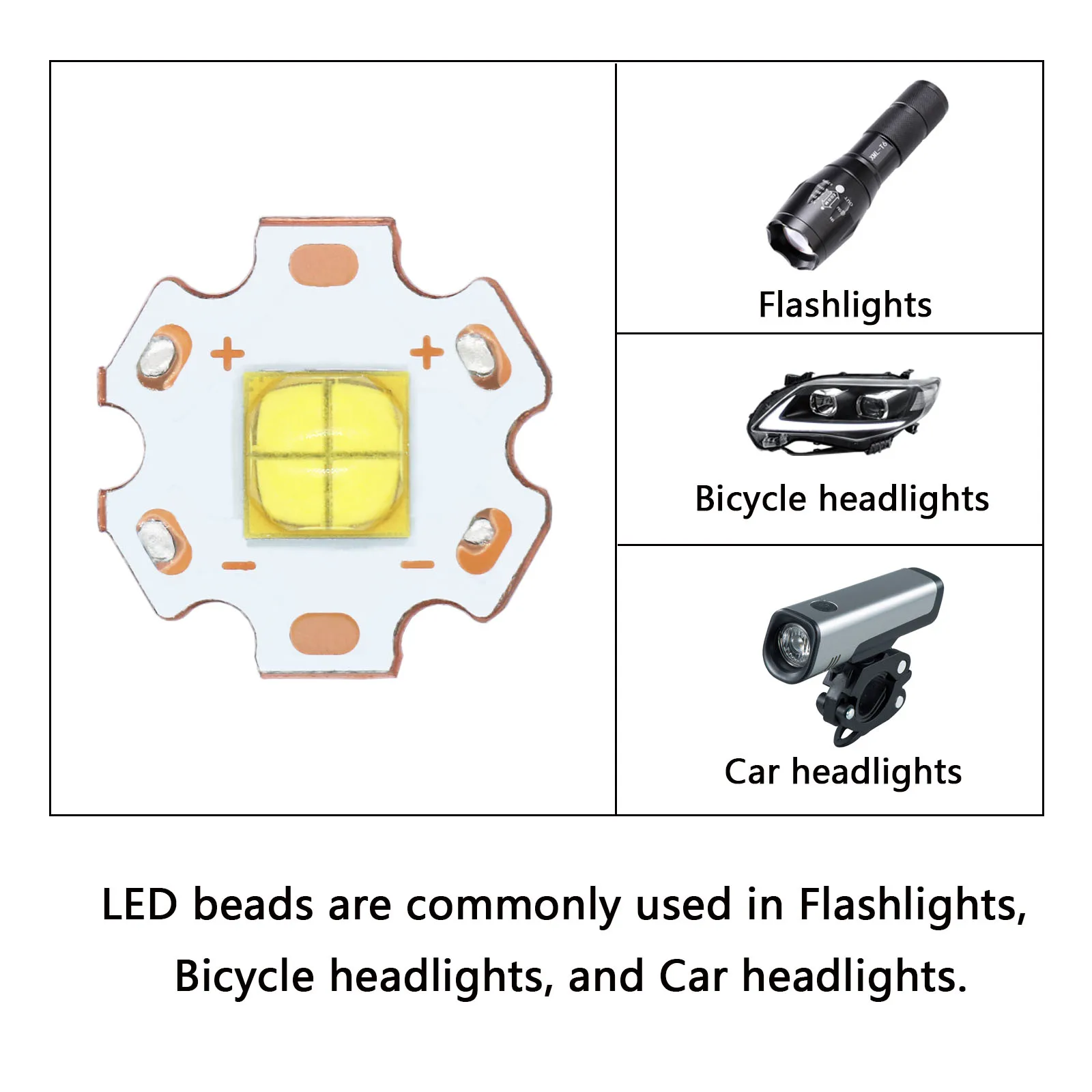 High Power LG-7070 LED Beads Copper Substrate PCB Chip 20W Light DC12-13V 5500K Lamp DIY for Flashlight Bicycle Accessories