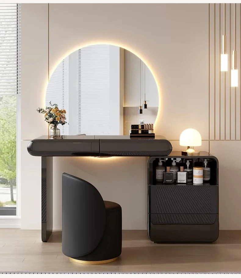 

Кремовый ветровой туалетный столик, комод, встроенная спальня, простой туалетный столик для маленькой квартиры, новый столик для макияжа