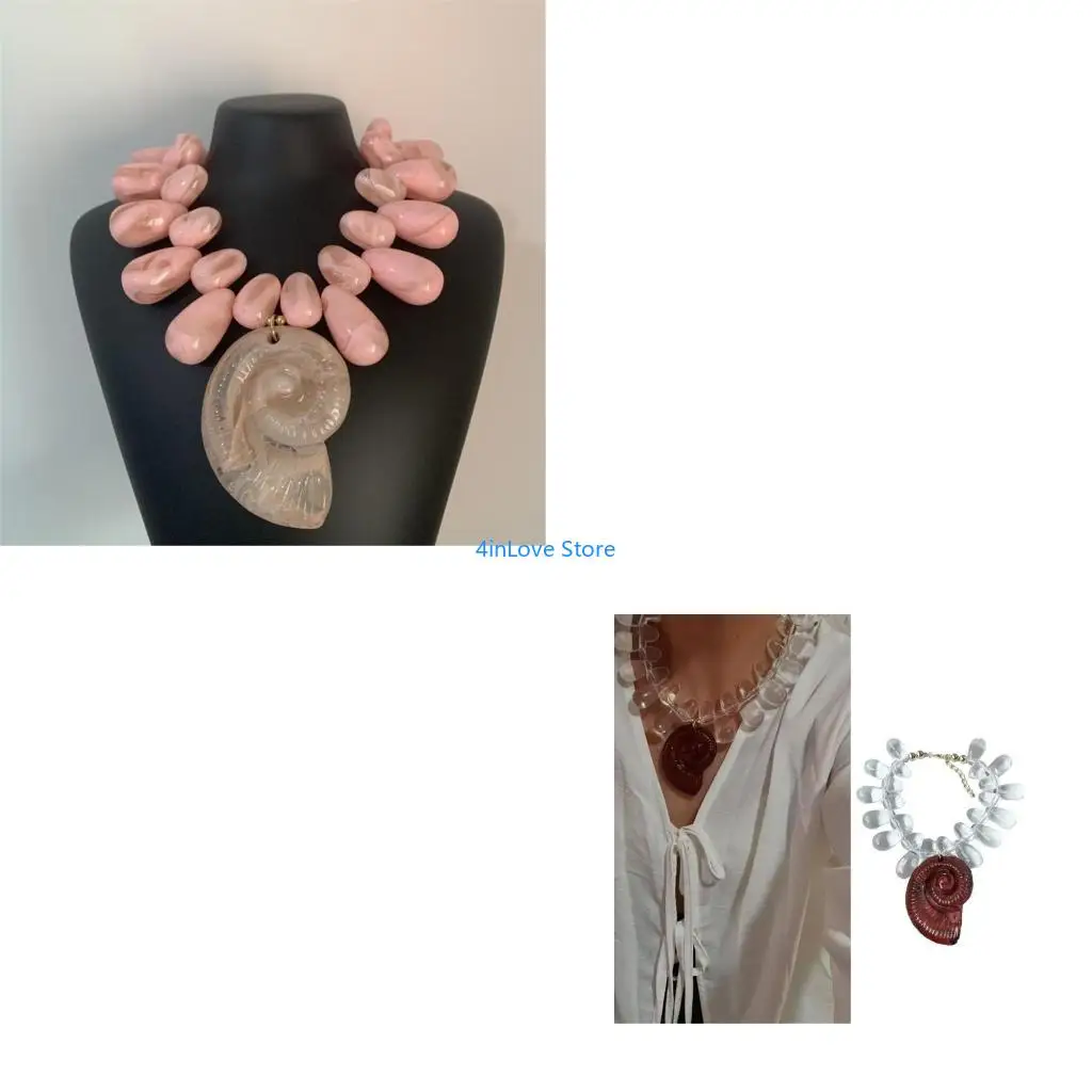 

T4MD Summer Beach Fashion Suarchain Conch Pendant Crom