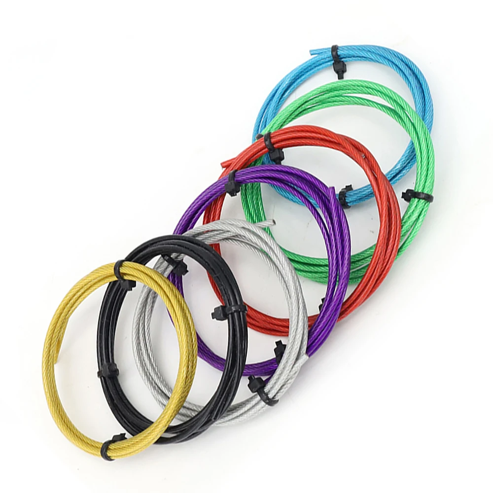 5/10 Meter Steel wire rope with PVC Coated Flexible Soft Multicolor Cable Transparent Lighting Curtain Suspension rope 1/2/3/4mm