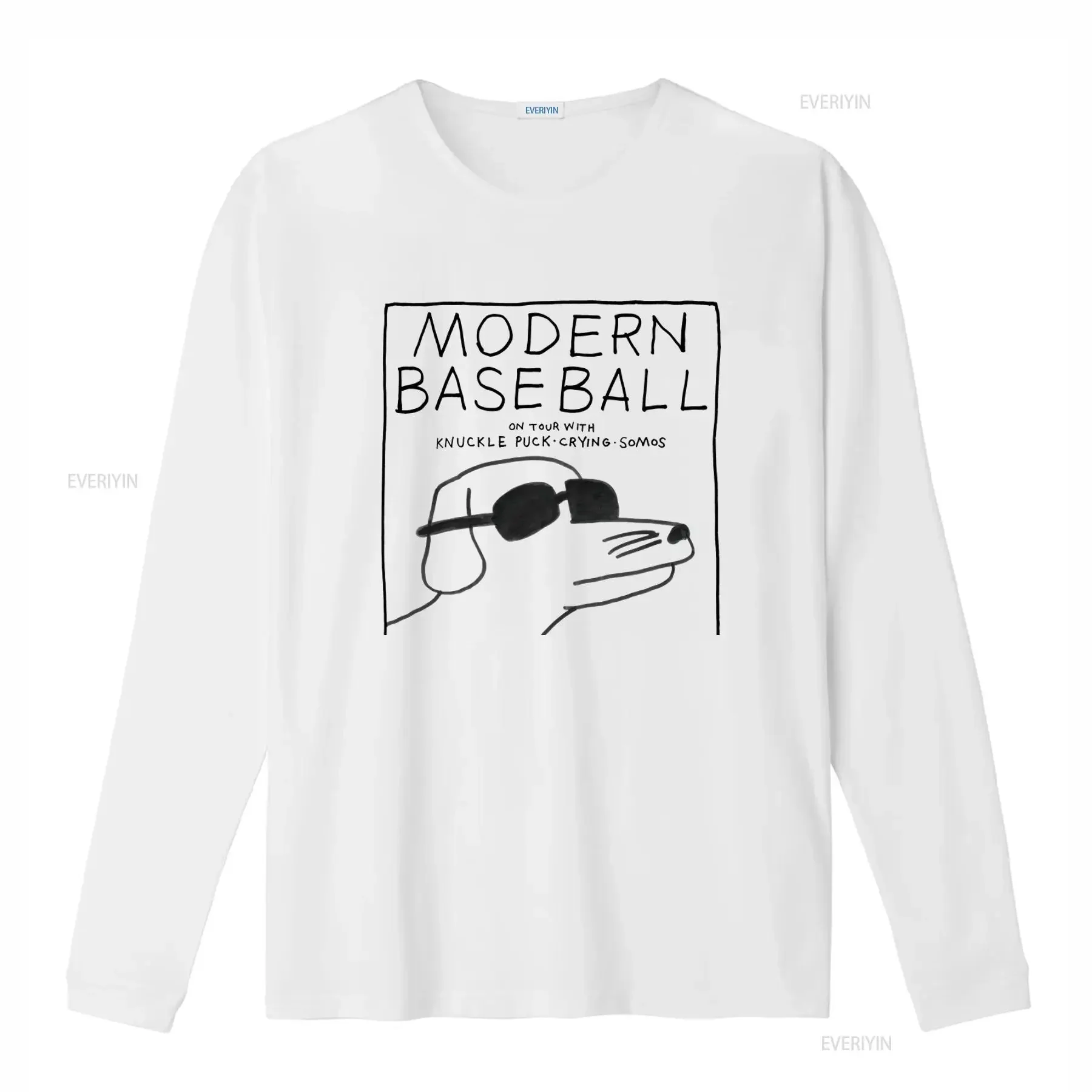 Modern Baseball Tour Band T shirt with Knuckle Puck Crying Somos Design vintage Washed Versatile Breathable Casual graphic