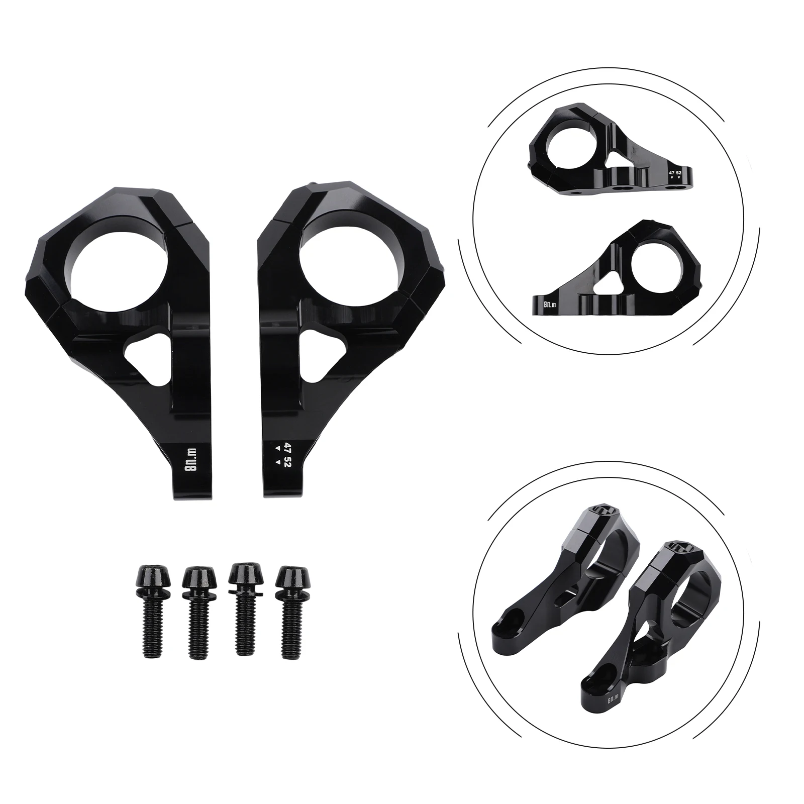For Cycling Silver DH Mountain Bike 6061 Aluminium Bike Stem Bicycle Stem CNC Process Bike Parts Handlebar Clamp