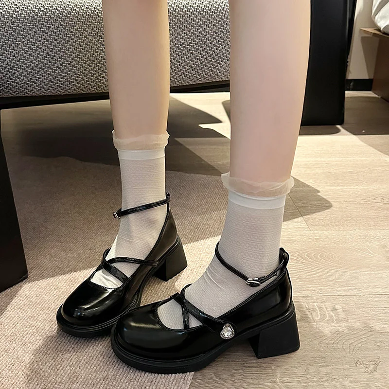 Liefde JK Taart Schoenen Japan Lolita Kawaii Punk Landmine Hoge Hakken Dikke Zolen Meisje Spons Schoenen Verhogen Hoogte 5-8 cm Taart Schoenen