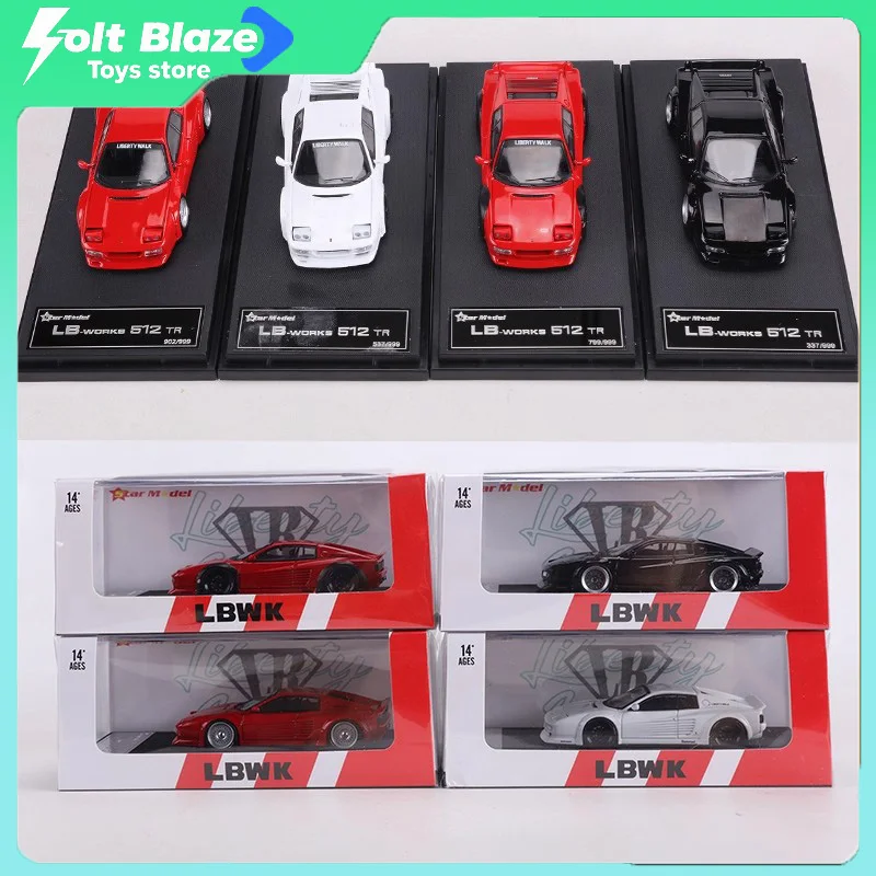 Ster Model 1/64 Ferrari Testarossa LB Widebody Gemodificeerde Gegoten Auto Model Simulatie Collectie Auto Model Jongen Verjaardagscadeau