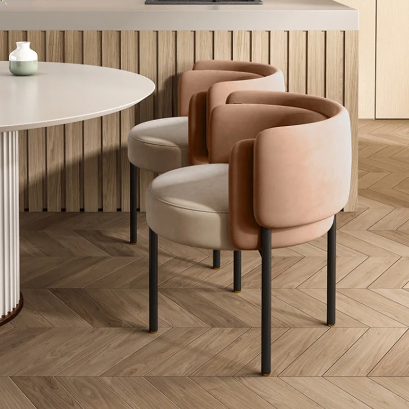 Custom Italian Light Luxury Coffee Commercial Reclining Chairs Home Living Room Furniture Dining Chair