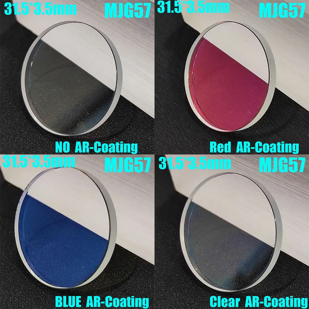 31.5mm*3.5mm mineral crystal watch glass flat blue red transparent AR coated watch manufacturer repair parts replacement