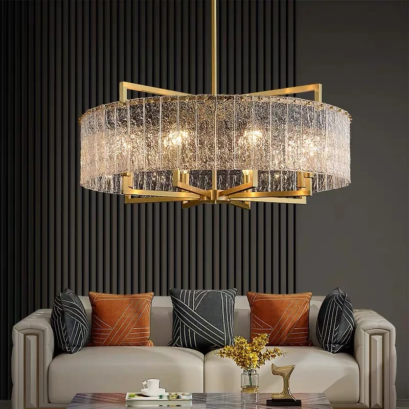 Modern Luxury K9 Crystal Chandelier For Living Room LED Pendant Light Hotel Restaurant Ceiling Hanging Lamp Suspension Luminaire