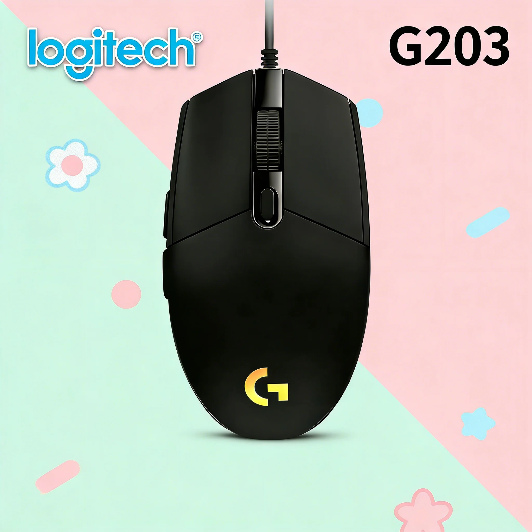 

Игровая мышь Logitech G203 проводная, 1000 dpi, высокая точность, эргономичный дизайн для киберспорта и повышения продуктивности в офисе