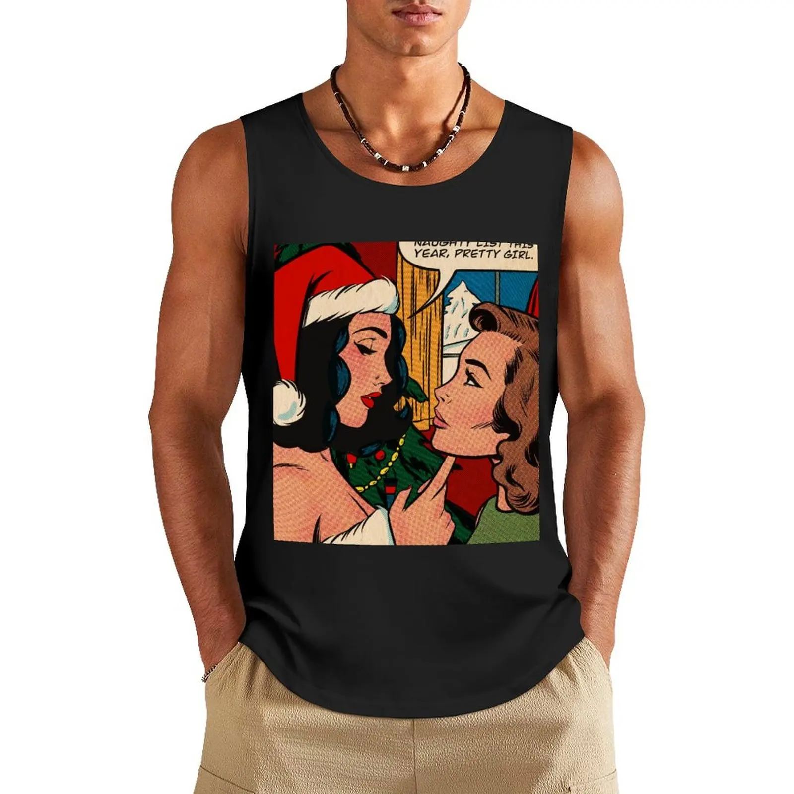 Naughty list Tank Top gym accessories man Male vest bodybuilding