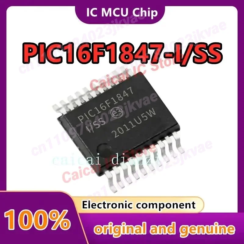 PIC16F1847-I/SS PIC16F1847  SSOP-20 New original 20 Pin 14 KB Flash 1 Kbytes RAM 32 MHz Int. Osc 16 I/0 Enh   30-5PCS/LOT
