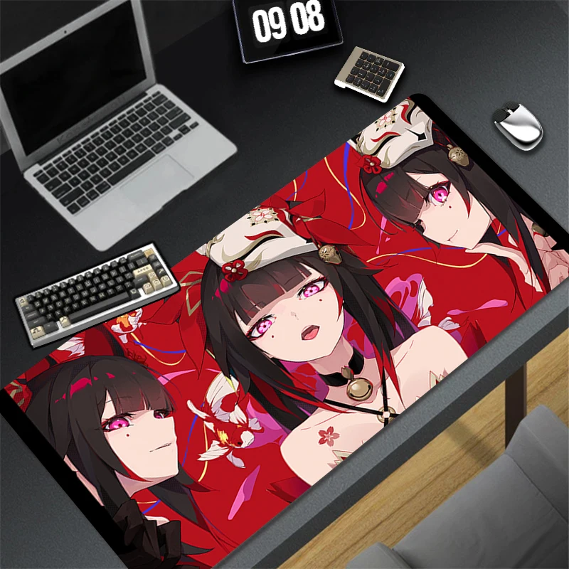 

Sparkle Anime Sexy Girl Mouse Pad Honkai Star Rail Desk Mat Laptop Gaming Kawaii Keyboard Rug PC Accessories Gamer XXL Mousepad