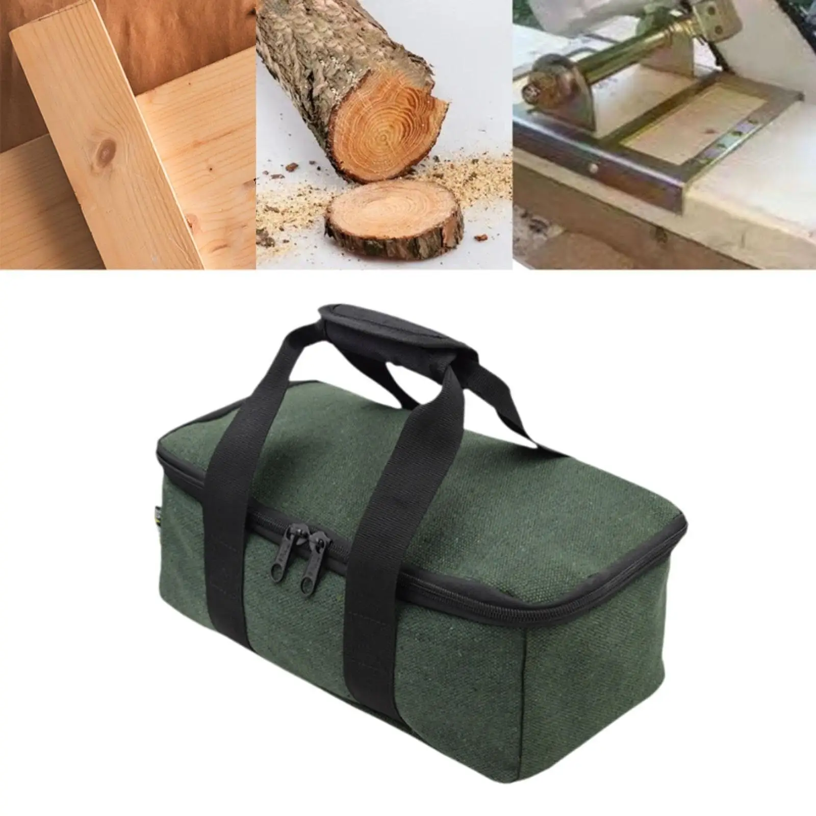 

Electrics Saw Storage Bag Dark Green Portable Professional Gifts Double Zipper Pulls Sturdy with Handle Tool Bag Carrying Case